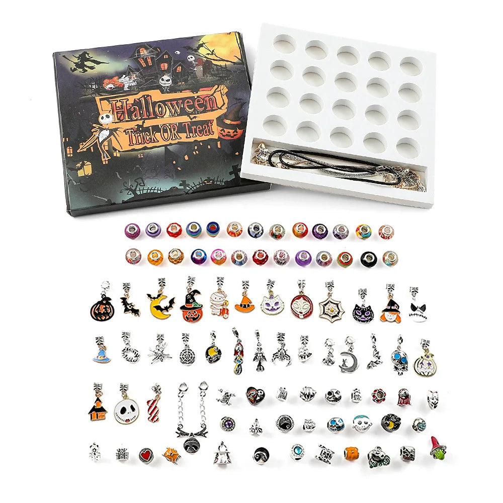 Halloween Berloques - 20 Berloques - 2 Pulseira e 1 Colar