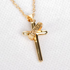 Para Meu Filho- Colar Cruz Antiansiedade Banhado a Ouro 18k