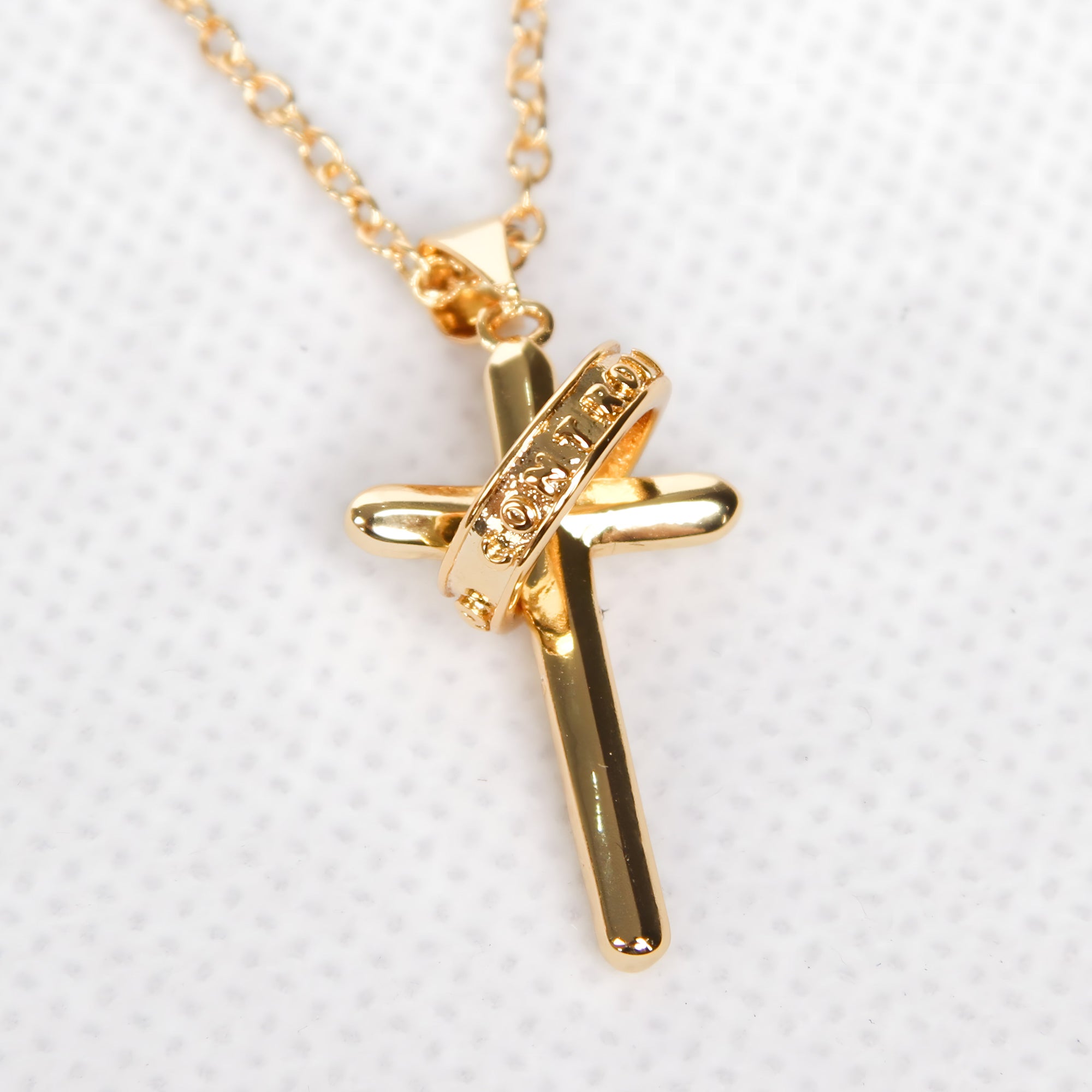 Para Meu Filho- Colar Cruz Antiansiedade Banhado a Ouro 18k