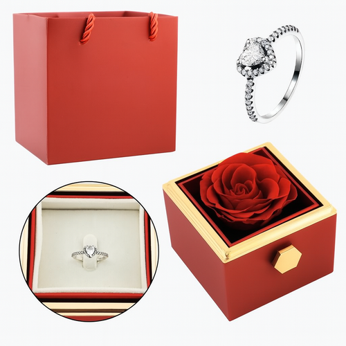 Caixa Rosa Eterna com Anel
