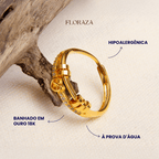 Anel Anti Ansiedade Amor Infinito Banhado a Ouro 18k