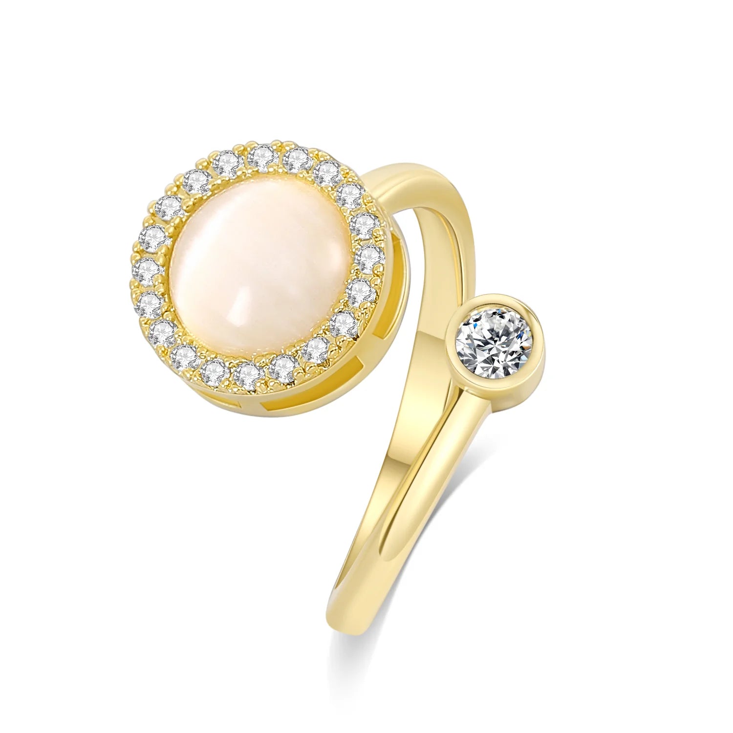 Anel Anti Ansiedade Amor Infinito Banhado a Ouro 18k
