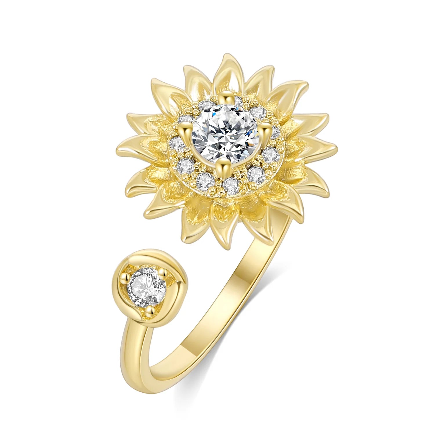 Anel Anti Ansiedade Amor Infinito Banhado a Ouro 18k