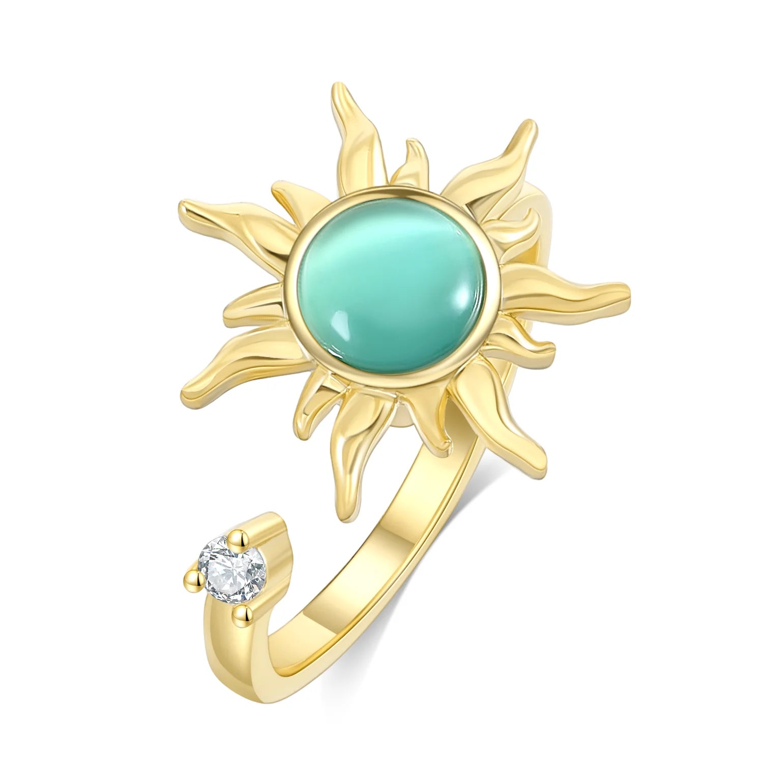 Anel Anti Ansiedade Amor Infinito Banhado a Ouro 18k