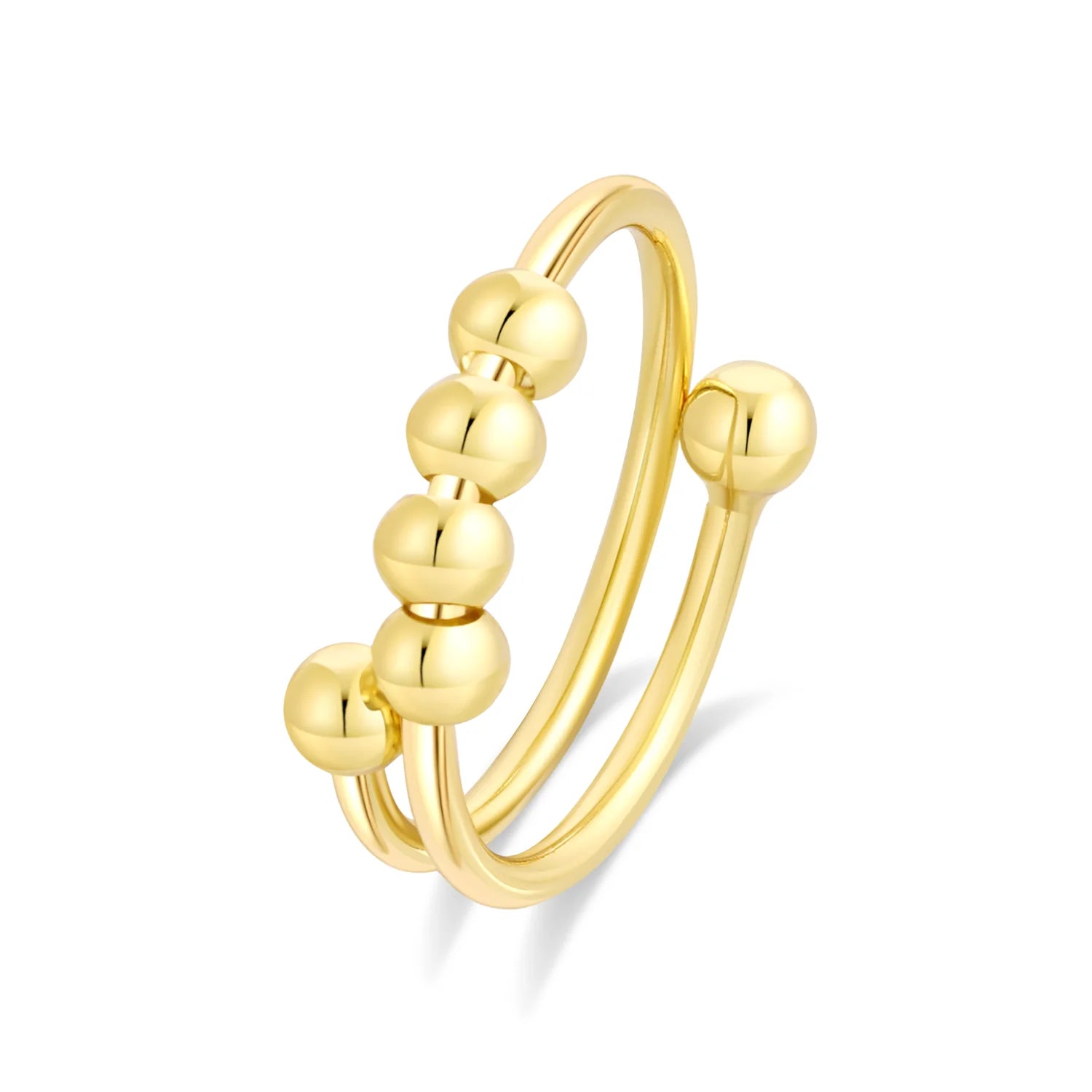 Anel Anti Ansiedade Amor Infinito Banhado a Ouro 18k