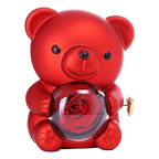 Urso Rotativo com Colar Dois Corações