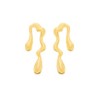 Brinco Dourado Orgânico de Gota