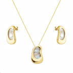 Conjunto Dourado Orgânico Madrepérola