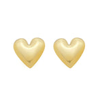 Brinco Dourado de Coração Liso