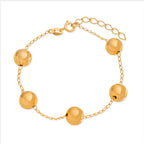Pulseira Dourada de Bolas Grandes