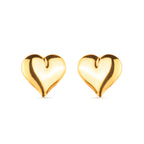 Brinco Dourado de Coração Médio