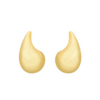 Brinco Dourado Gota Curvada Grande